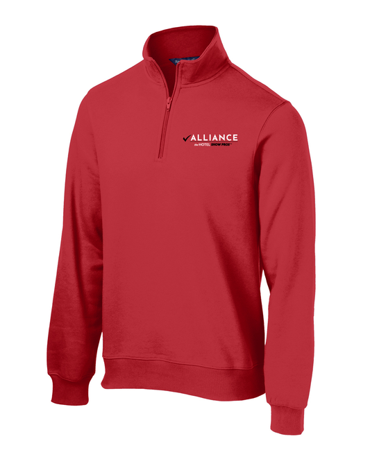 Alliance Adult Cotton/Poly Fleece Quarter-Zip Pullover