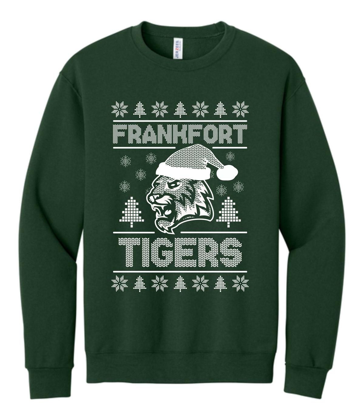 Adult Frankfort Holiday 2026 Crewneck Sweatshirt Available in Cardinal Red and Forest Green