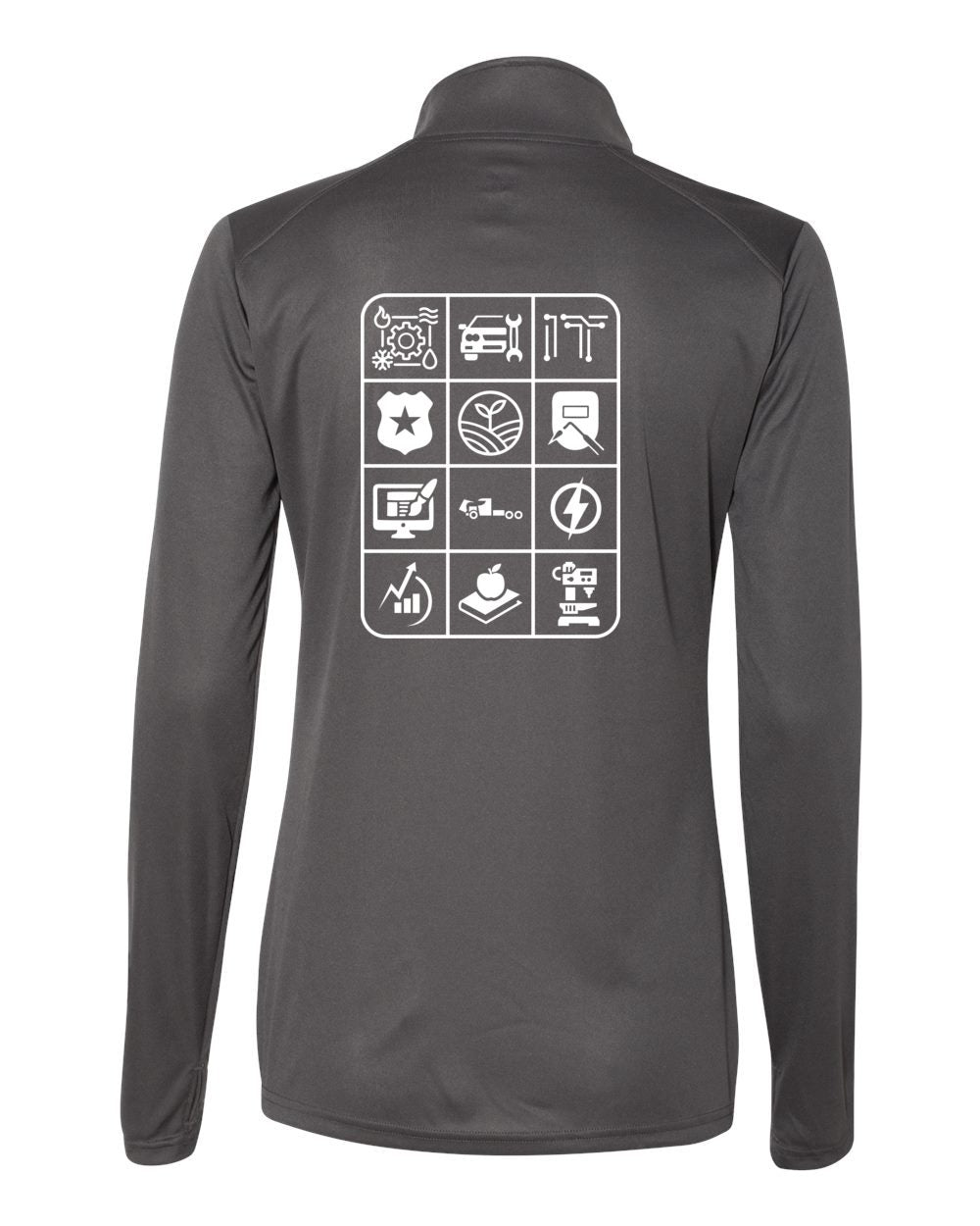 Adult Women's KCC Business Technology and Human Services Quarter-Zip Pullover