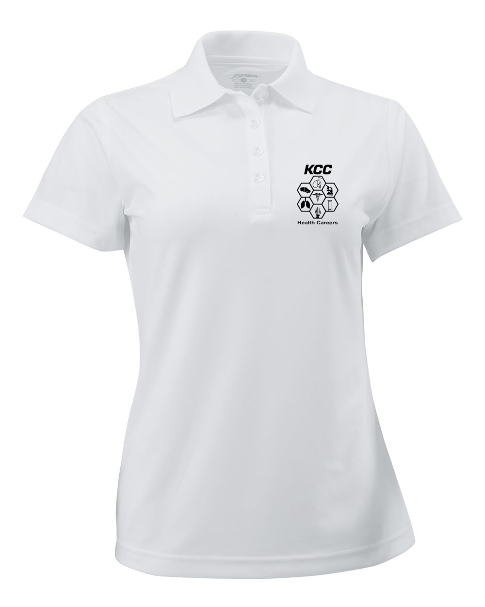 Adult Women's KCC Health Career Division Black Logo Polo