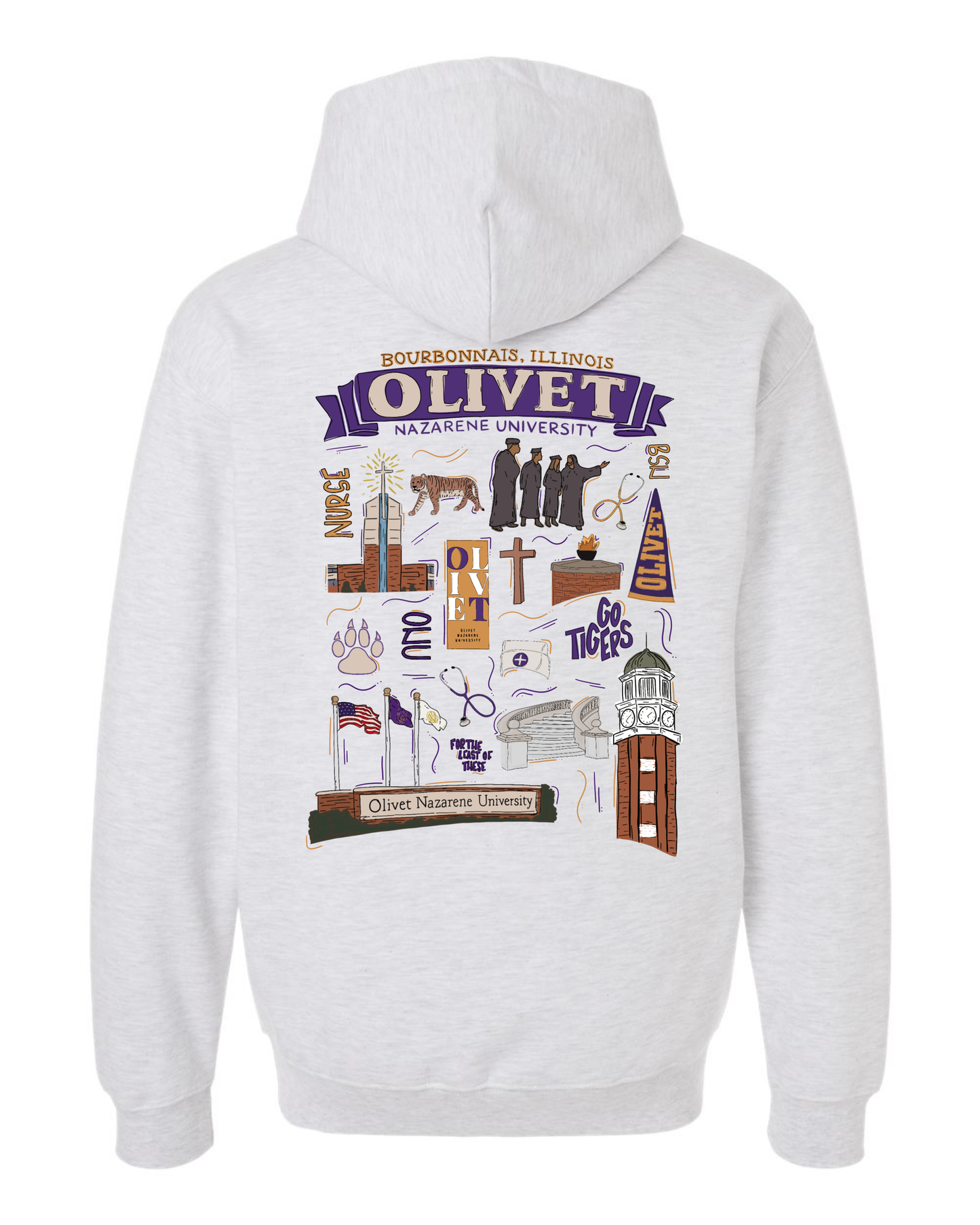 ONU Nursing Handrawn Logo Hoodie