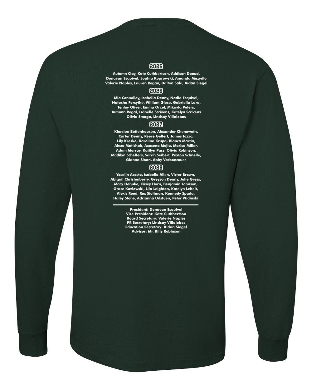 Adult Peotone Student Council Longsleeve T-Shirt