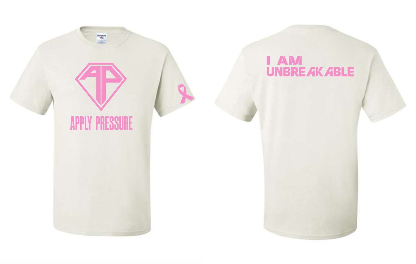 Adult Apply Pressure Breast Cancer T-Shirt