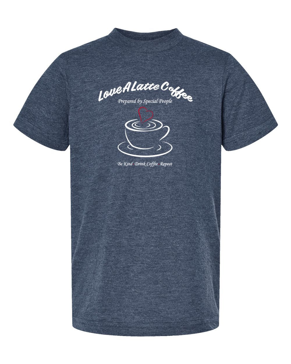 Youth Love A Latte Cotton T-shirt Coffee Design