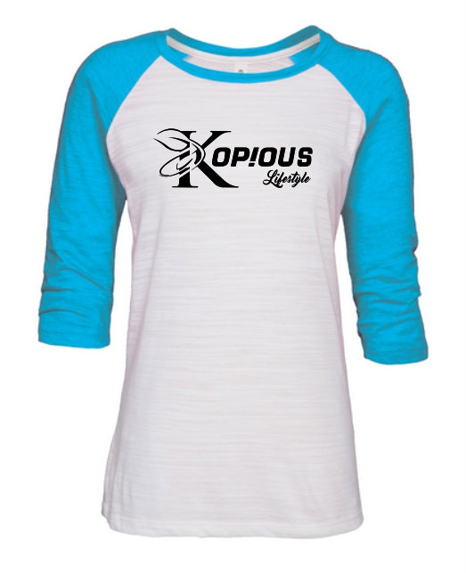 Kopious Lifestyle Ladies Vintage Triblend Raglan Baseball Tee