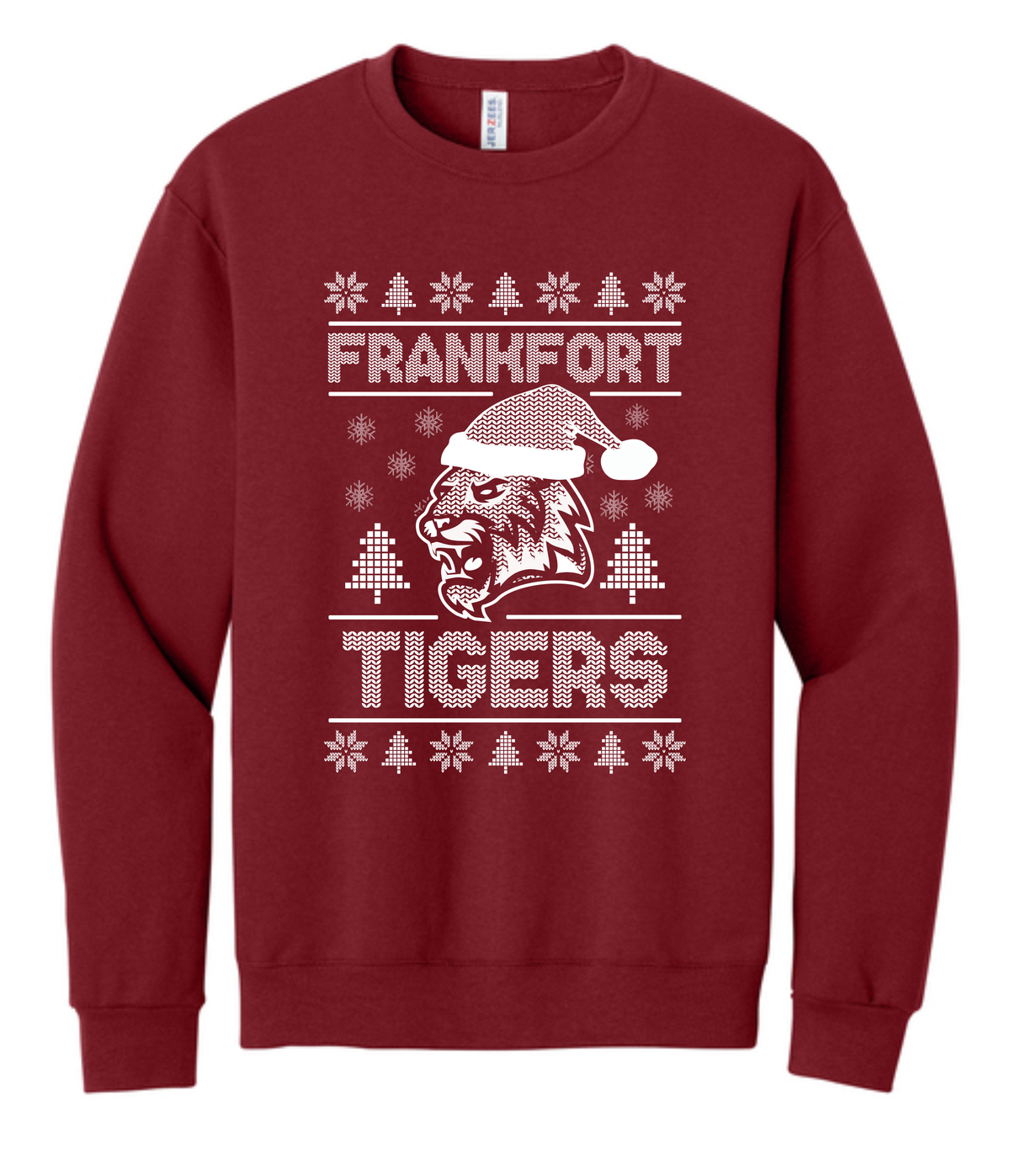 Adult Frankfort Holiday 2026 Crewneck Sweatshirt Available in Cardinal Red and Forest Green