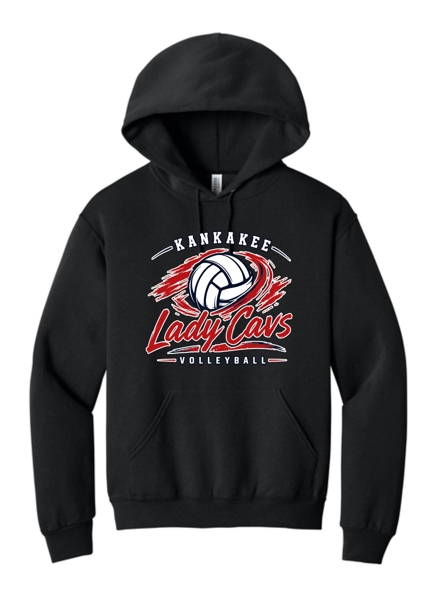 Adult KCC Volleyball Hooded Sweatshirt Design 2