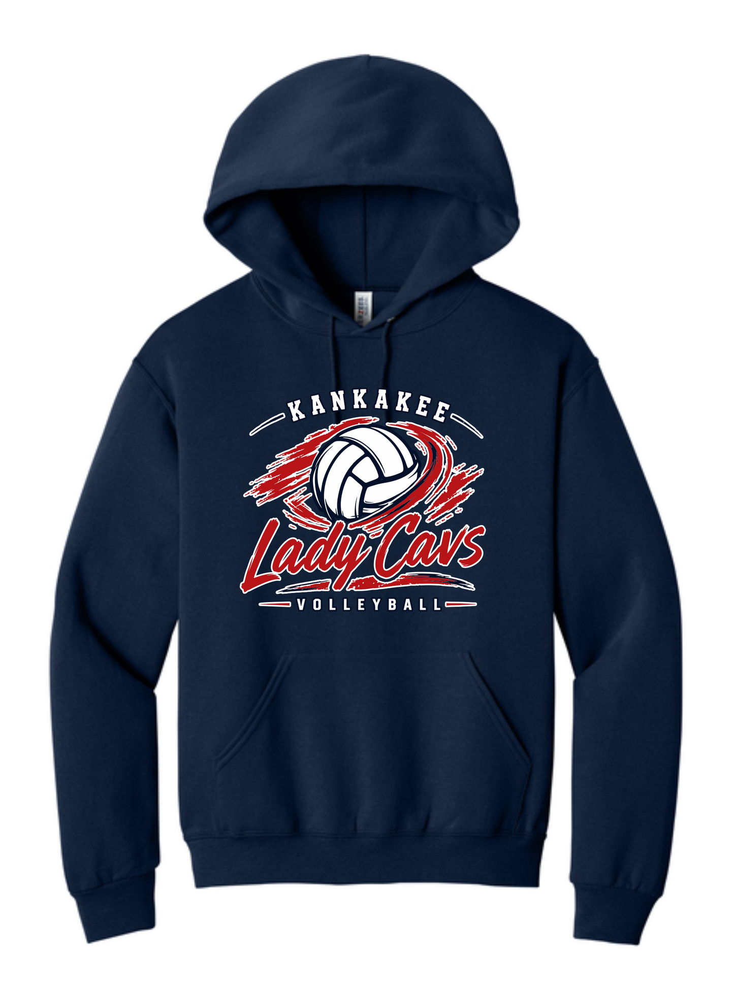 Adult KCC Volleyball Hooded Sweatshirt Design 2