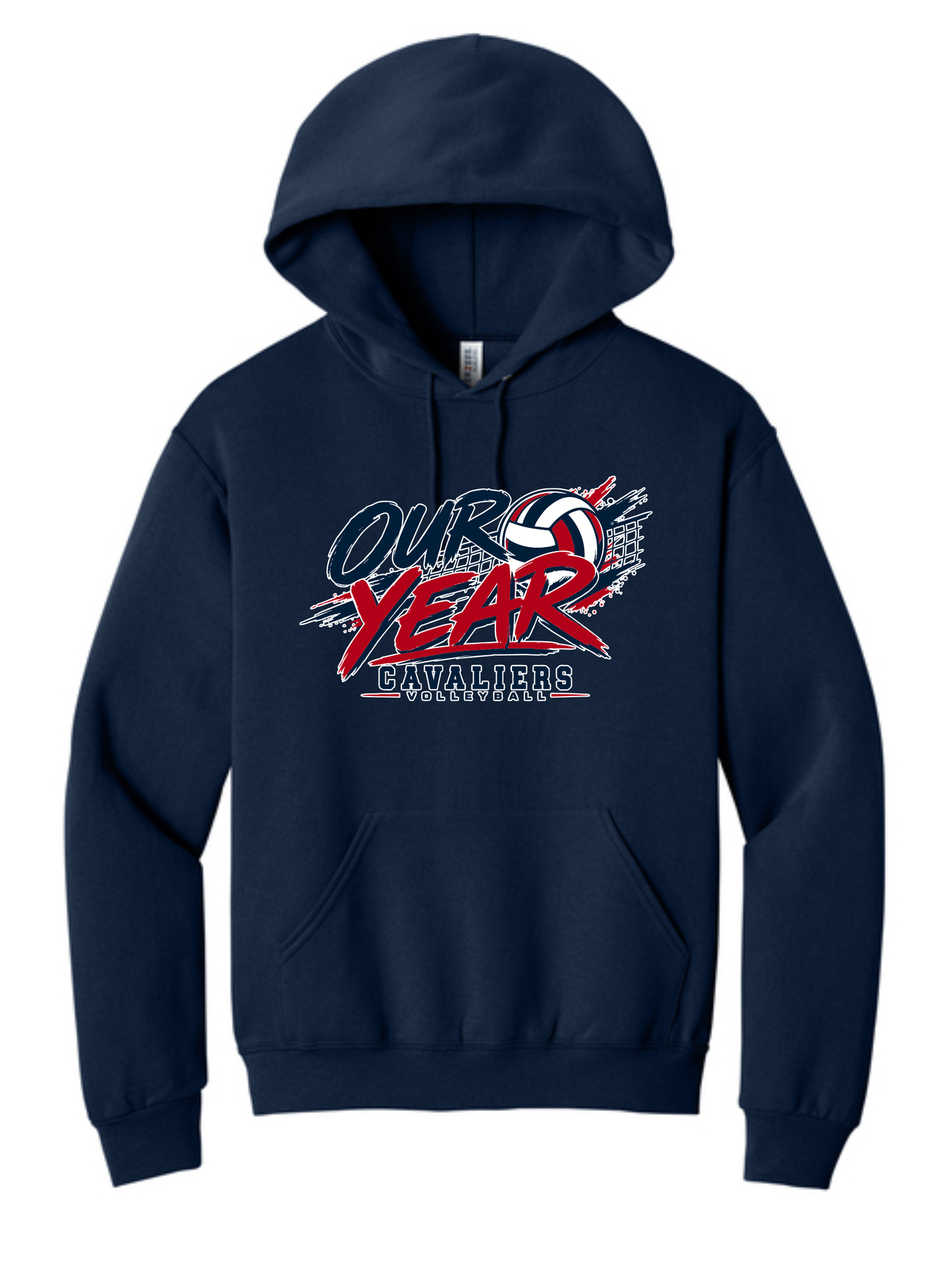Adult KCC Volleyball Hooded Sweatshirt Design 3