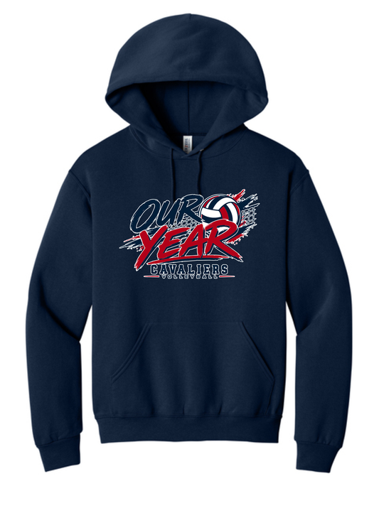 Adult KCC Volleyball Hooded Sweatshirt Design 3