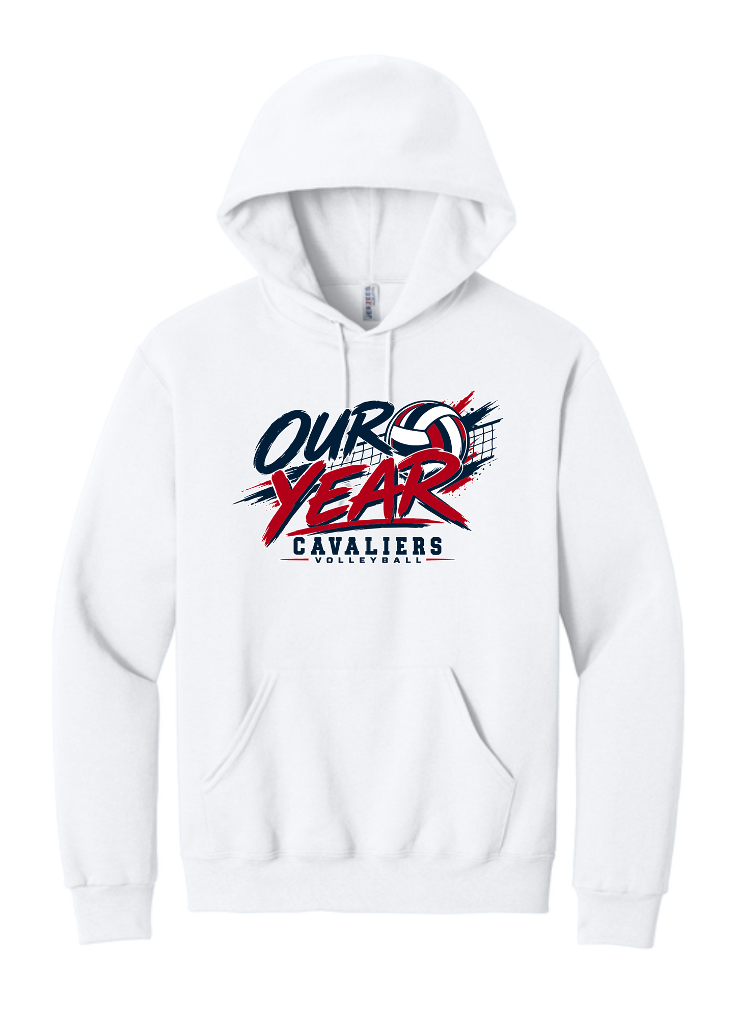 Adult KCC Volleyball Hooded Sweatshirt Design 3