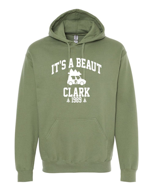 Adult Peotone 2025 Holiday Apparel It's A Beaut Clark Hooded Sweatshirt