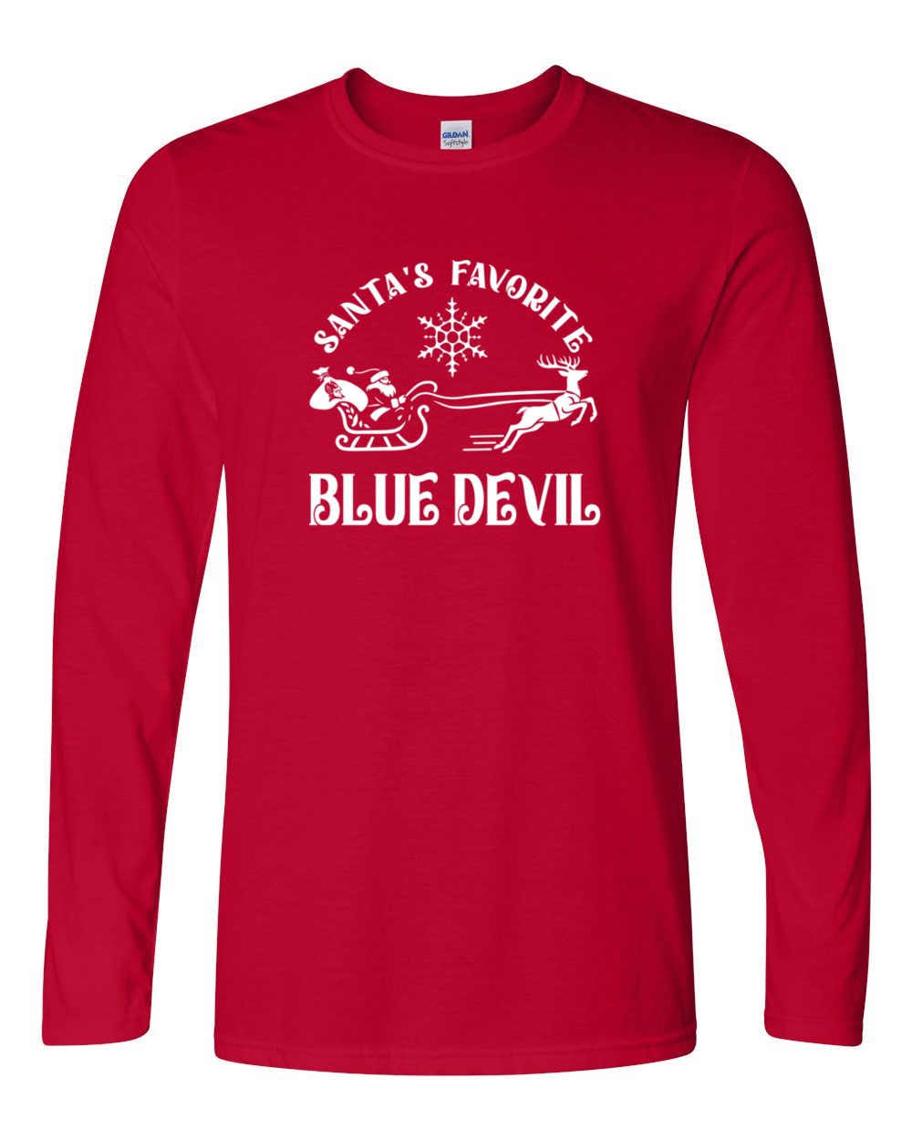Adult Peotone 2025 Holiday Apparel Santa's Favorite Blue Devil Longsleeve
