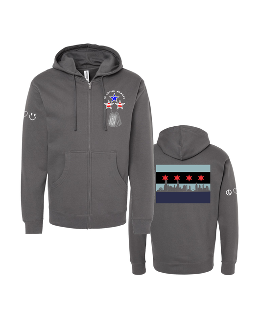 Patrick Moore Memorial 2025 Adult Full-Zip Hoodie