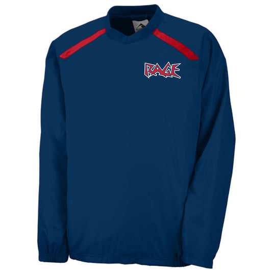 Pullover with Embroidered Rage Design