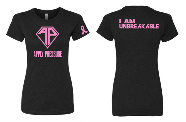 Apply Pressure Breast Cancer Delux Ladies Shirts