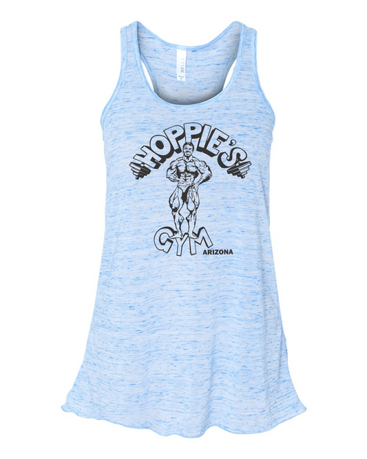Women's Tank Top with Hoppie's Gym Print in Black