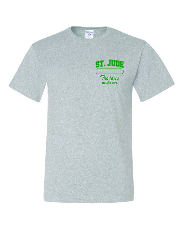 GYM T-SHIRT UNIFORM Youth St. Jude with Left Chest Name Bar