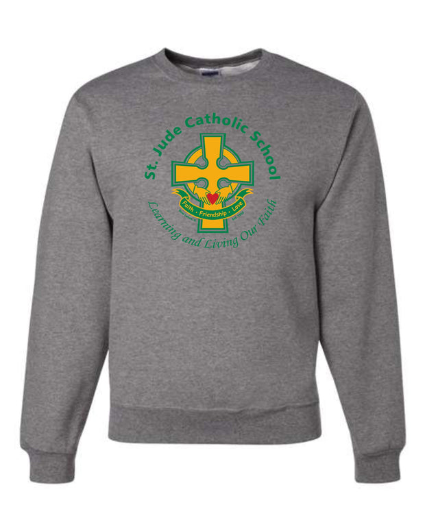 SPIRITWEAR Crew Neck Sweatshirt with Full Front Cross Logo