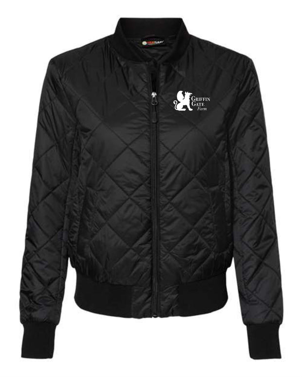 Ladies Griffin Gate Farm Quilted Packable Bomber Jacket