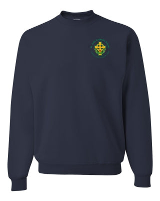 UNIFORM Crew Neck Sweatshirt with Left Chest Cross Logo