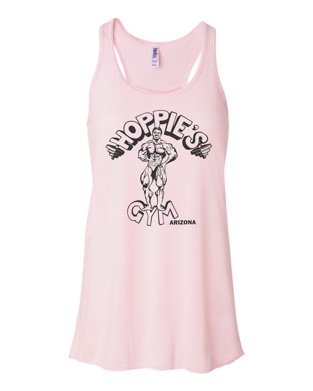 Women's Tank Top with Hoppie's Gym Print in Black