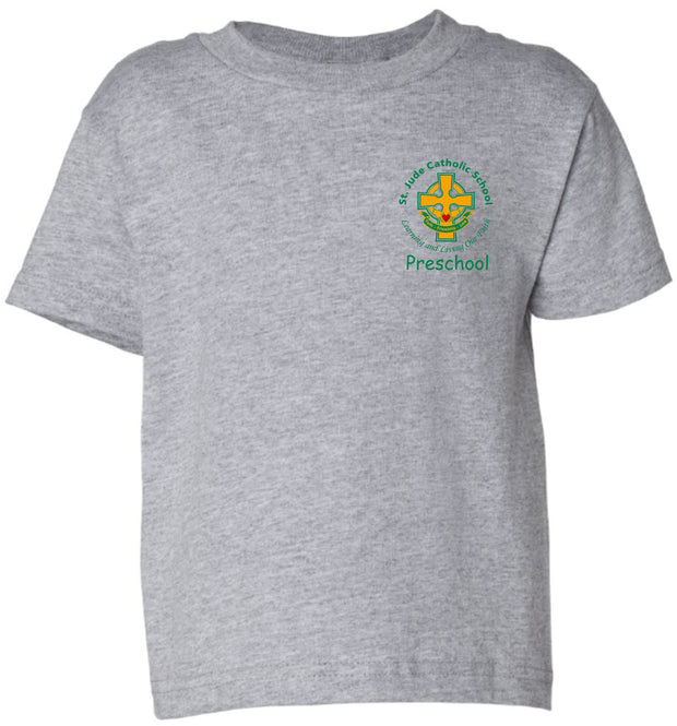 SPIRITWEAR St. Jude Preschool T-Shirt with Left Chest Cross Logo